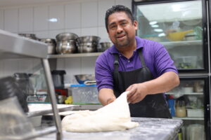Food preparation in the BioCare kitchen